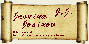 Jasmina Josimov vizit kartica